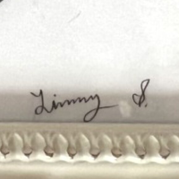 ROOSTER DRAWING White Ornate Cream Frame Signed Pencil Drawing 10.75" x  7.75" H - Picture 4 of 12